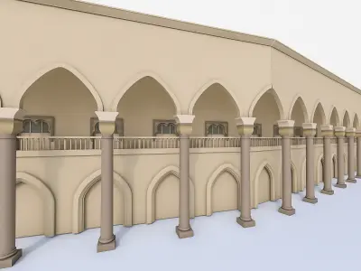 Souq Bazaar Market Low-poly 3D model