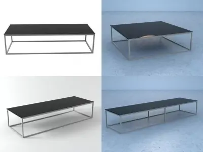 Shanghai four different coffee tables 3D model