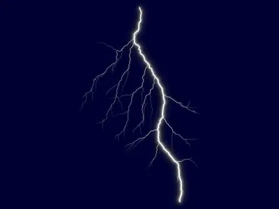 Realistic 3D Lightning CG-01 Low-poly 3D model