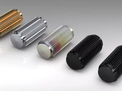 Scandinavian furniture knob PLATE LINEAR 3D model