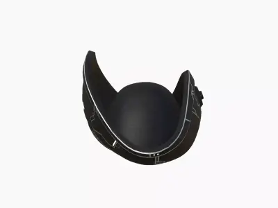 SciFi Pirate Hat A04 - Futuristic Character Design Low-poly 3D model