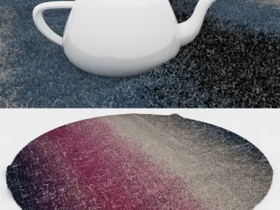 Round Rug Set 260 3D model