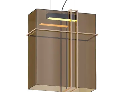 UTMOST modern pendant light with square shape 3D model