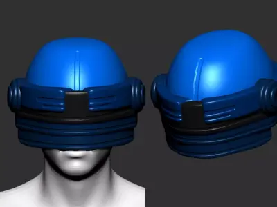 helmet high poly sculpt 3d printable 3D model