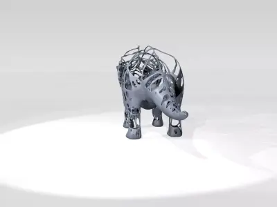 Triceratops Dust Voronoi 3D model