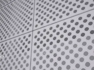 perforated metal panel N3 3D model 3D model