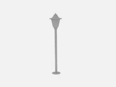 LED Outdoor Solar Garden Light Long 3D model
