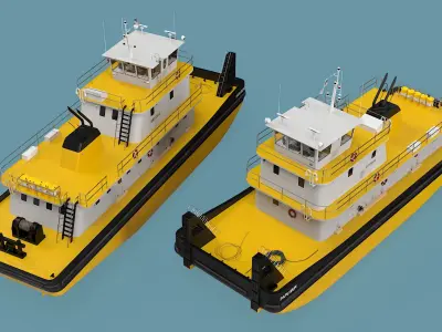  Tug boat Yellow 