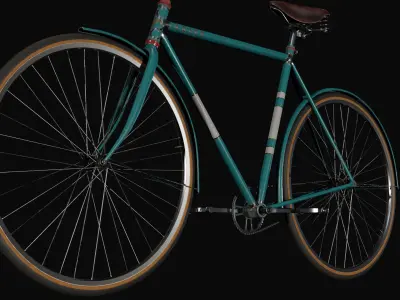 Bicycle Vintage - PBR Game Ready Low-poly 3D model