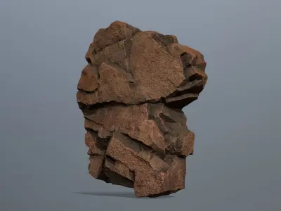 Stone rock Low-poly 3D model purchase