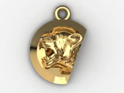 Tiger Pendant 3D print model