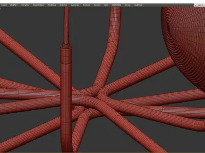 Andresa Chandelier 6 Balls Low-poly 3D model
