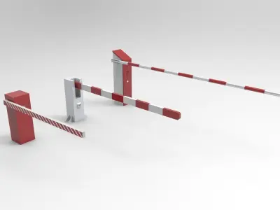 Parking Gate Low-poly 3D model