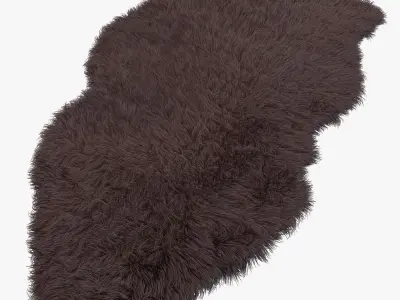 Artificial Sheepskin brown 3D model