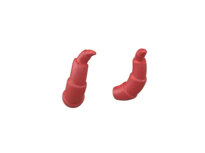 Demon Horn v2 001 Low-poly 3D model