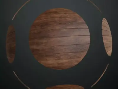 White Painted Wood with Iron Studs PBR Texture