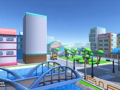 VIASS City Pack Low-poly 3D model