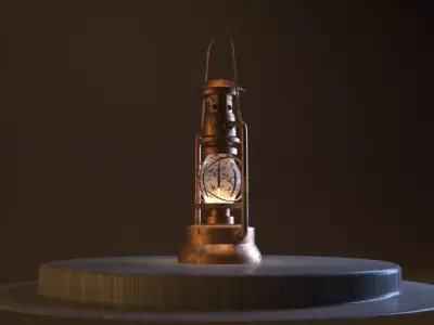 Vintage Lamp 3D model buy
