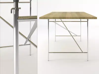 Eiermann table with top and legs 3D model