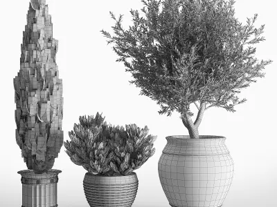 prescott planter set 3D model