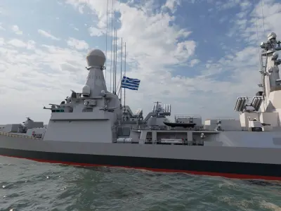 THERMOPYLES GREEK NAVY FRIGATE 3D model