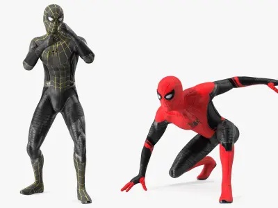  Spiderman Rigged Collection for Cinema 4D 