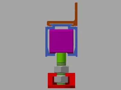 Parts for Sliding Door Free 3D model