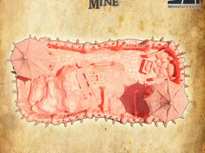 Orc Coal Mine Tabletop Terrain 28 mm 3D print model