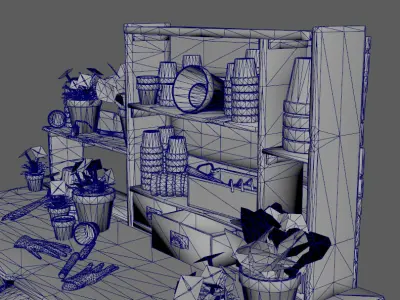 a-gardener-s-workbench Low-poly 3D model