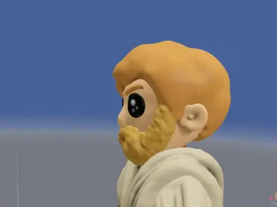 Ewan McGregor   Obi Wan Kenobi   Chibi version 3D model