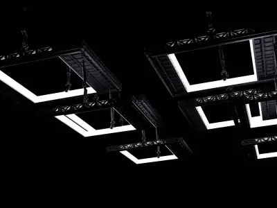 Concert Lights Truss Set of 2 High-Quality 3D model