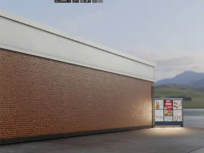 kfc restaurant Low-poly 3D model