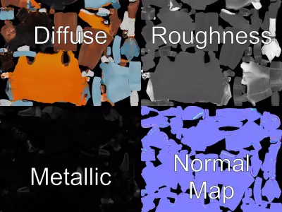 Vibrant Orange Jacket model pack Low-poly 3D model