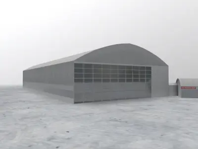 EGCC Concorde Visitors Center Low-poly 3D model