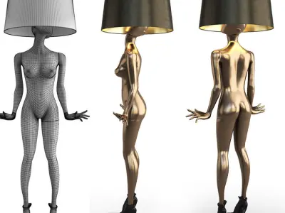 MANNEQUIN FLOOR LAMP FREDERIKA 3D model