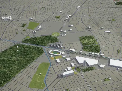 Mashhad Low-poly 3D model