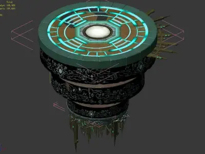 Relics - Wall Rounded Surface 02 3D model