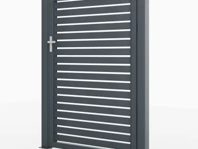 Aluminum Fence Model 2 8cm 3D Model Pack