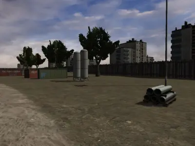 Construction site Low-poly 3D model