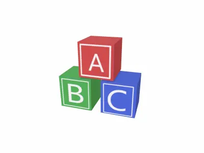 Cartton cubs low poly Low-poly 3D model