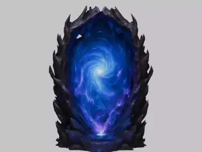 Blue Portal 3D Model Low-poly 3D model