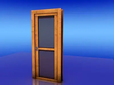 Door 5 wooden 3D model
