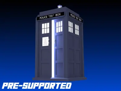 9th-10th Doctors TARDIS - 32mm Miniature -  3D print model