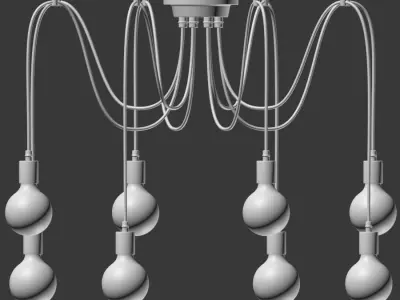 Wire Jungle Pendant Lights 3D model