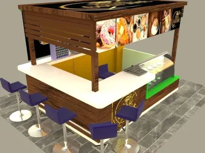Coffee booth  3D model