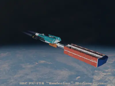 Sci-Fi Cargo Transport Spaceship Industrial Spacecraft PBR 4K 3D model