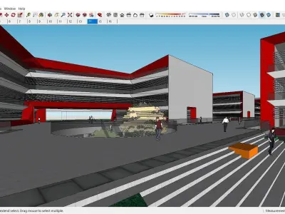 Sketchup School and University H10 3D model