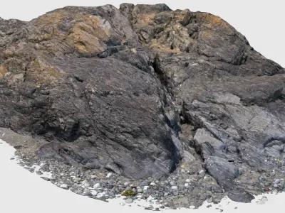 Alcatraz rock 3D model