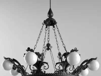 Chandelier Effe Bi Ferro Battuto Artistico  Lighting L-616 3D model