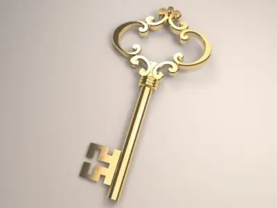 Detailed key 3D model